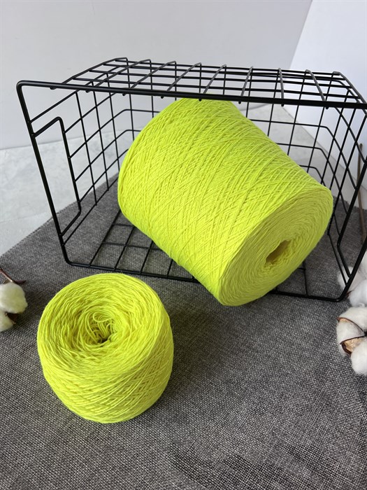 NEON (Zegna Baruffa), 70% меринос, 20% ангора, 10% ПА, 100 г/500 м, неоновый лайм 3137