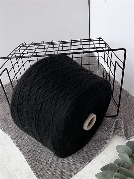 Brioche (Pecci Filati), 30% альпака, 30% меринос, 40% ПА, 100 г/400 м, черный 3246
