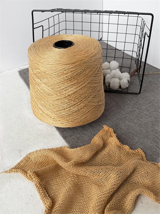 Frescolino (Luxury selection by Ri.Go), 100% лён, 100 г/420 м, цвет ириска 3648