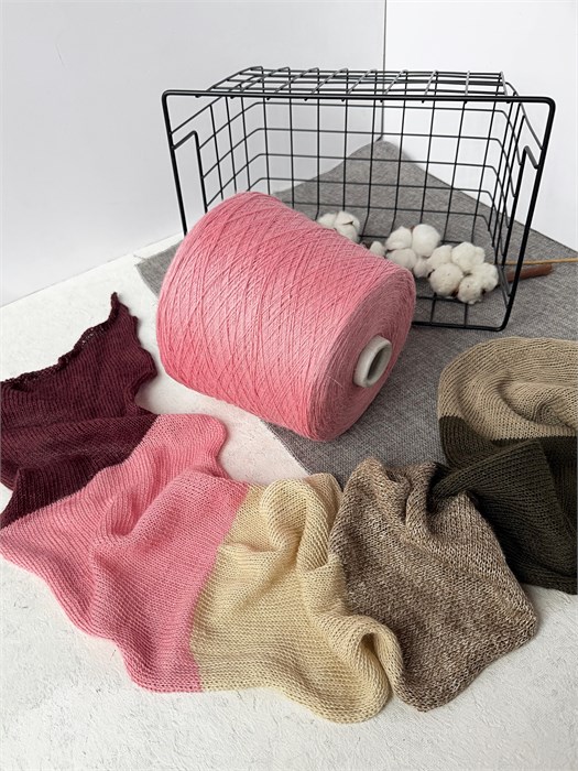 Selin 4/28 (Luxury Selection by Ri. Go), 50% лен, 50% шелк, 100 г/700м, цвет розовый закат 3662