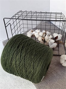 Merinocot (Tollegno),  55% меринос, 45% хлопок, 100 г/250 м, цвет хаки 3631