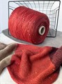 Lino-paillettes (Италия), 100% лён+пайетки золото 2 мм, 100 г/400 м, красное дерево 3373